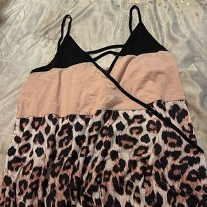 Leopard Print Spaghetti Strap Tank